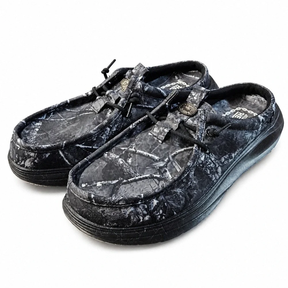 Hey Dude x Jelly Roll Realtree Wally Comf Slip Men's 11 Black Camo NWT